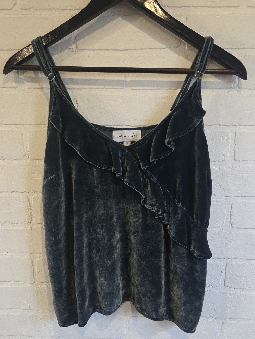 Bella Dahl Velvet Ruffle Cami Top